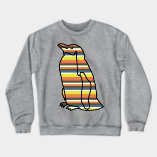 70s Colors Stripes Penguin Crewneck Sweatshirt